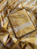 Yellow premium silk suit set