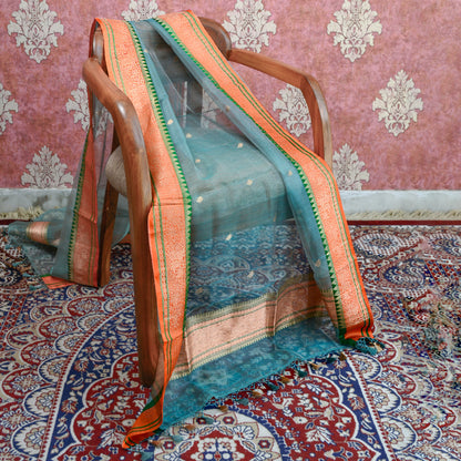 Pure kora tissue kadhwa dupatta