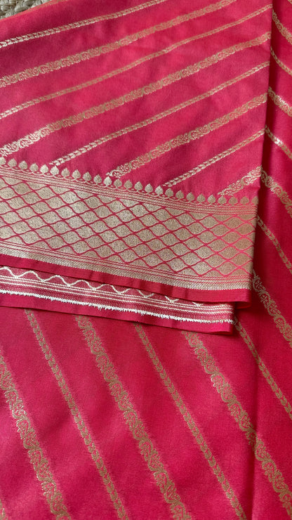 Dull red premium Banarasi silk dupatta