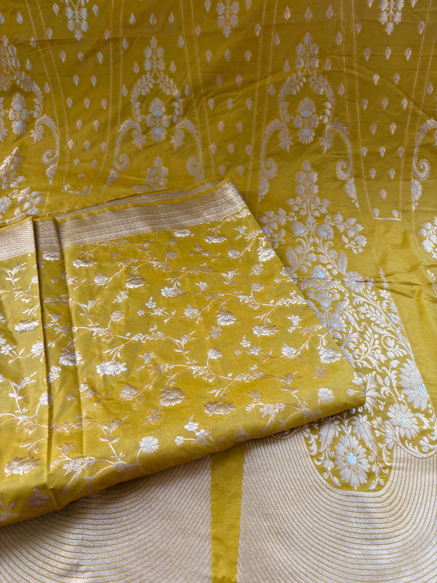 Yellow silk lehanga