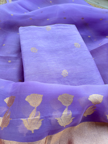 Lavender linen silk suit set