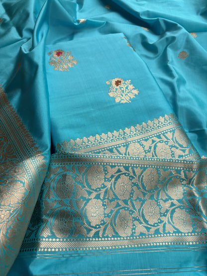 Blue katan by katan kadhwa meenadar suit set