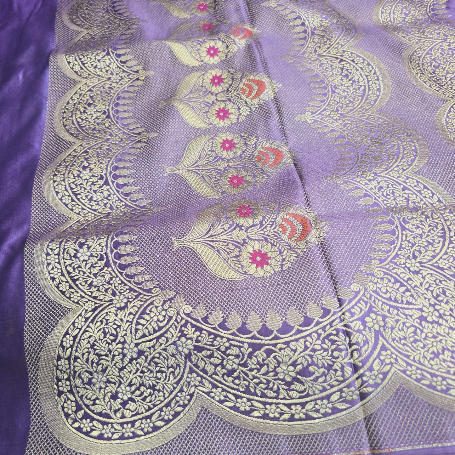 Premium Mashru silk  Meenakari Banarasi saree.