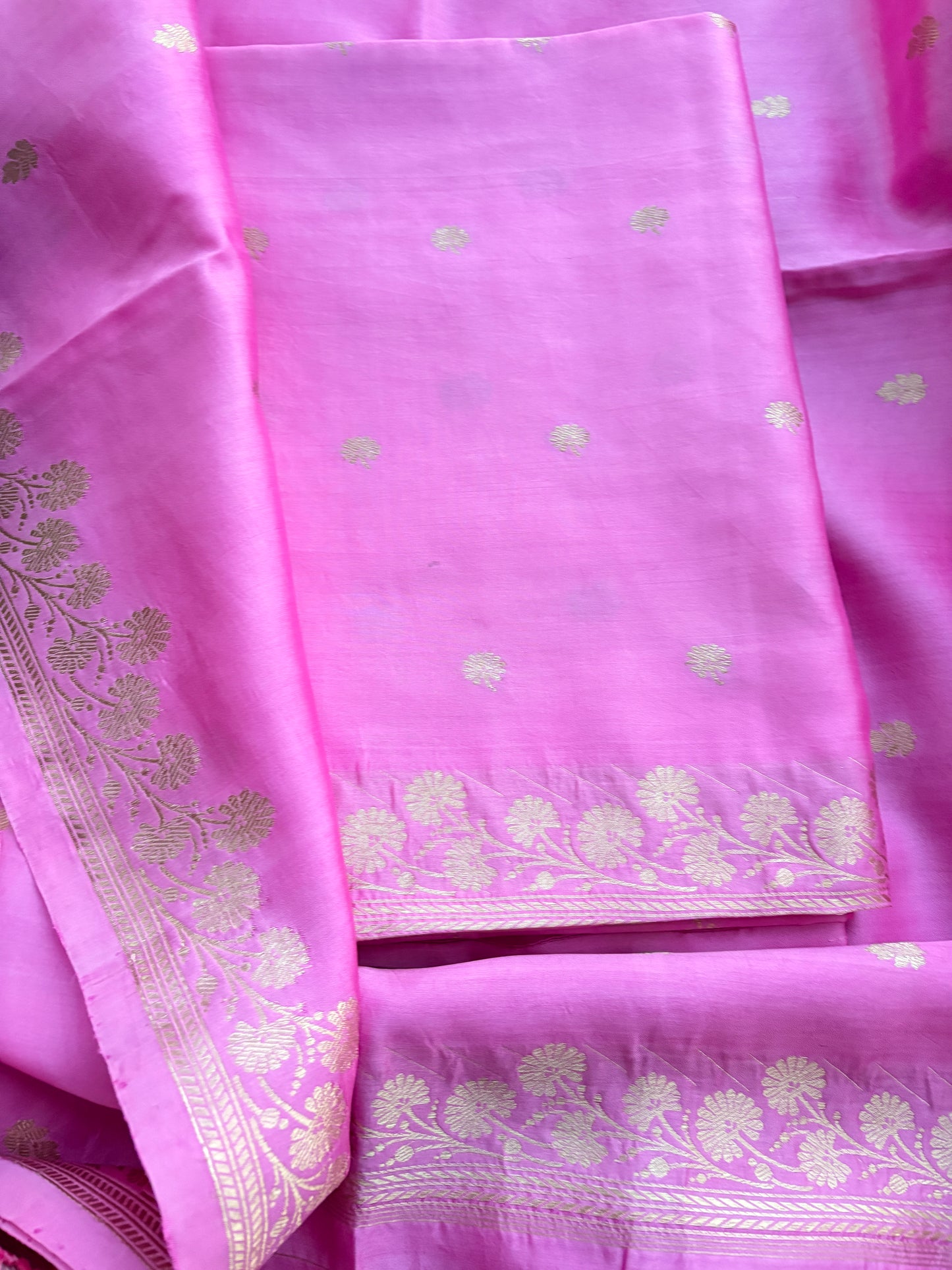 Blush pink raw mango silk suit set