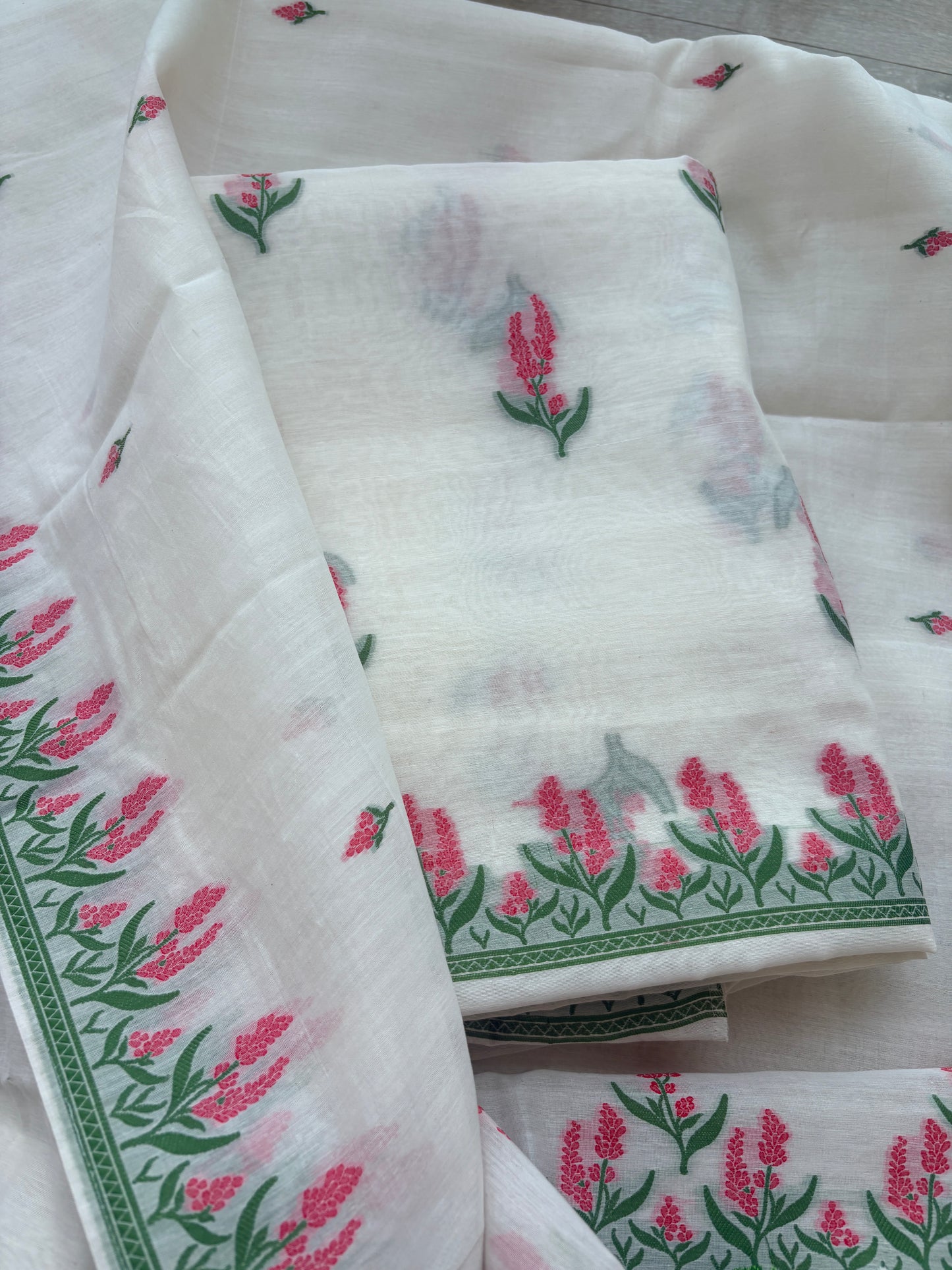 White base Resham weaving suit set