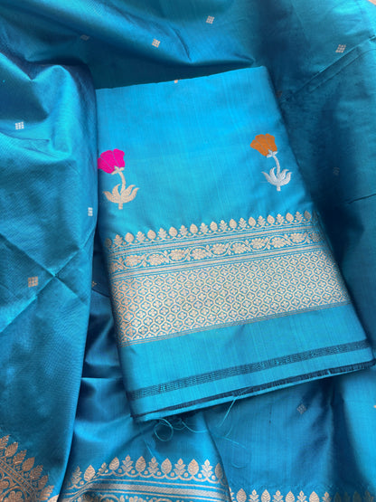 Blue Katan by Katan  silk suit set