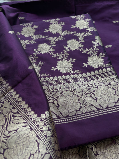 Purple katan by katan silk suit set