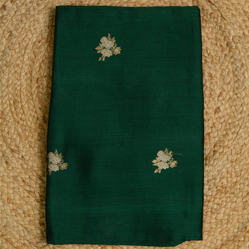 Green kadhwa Chiniya kora suit set