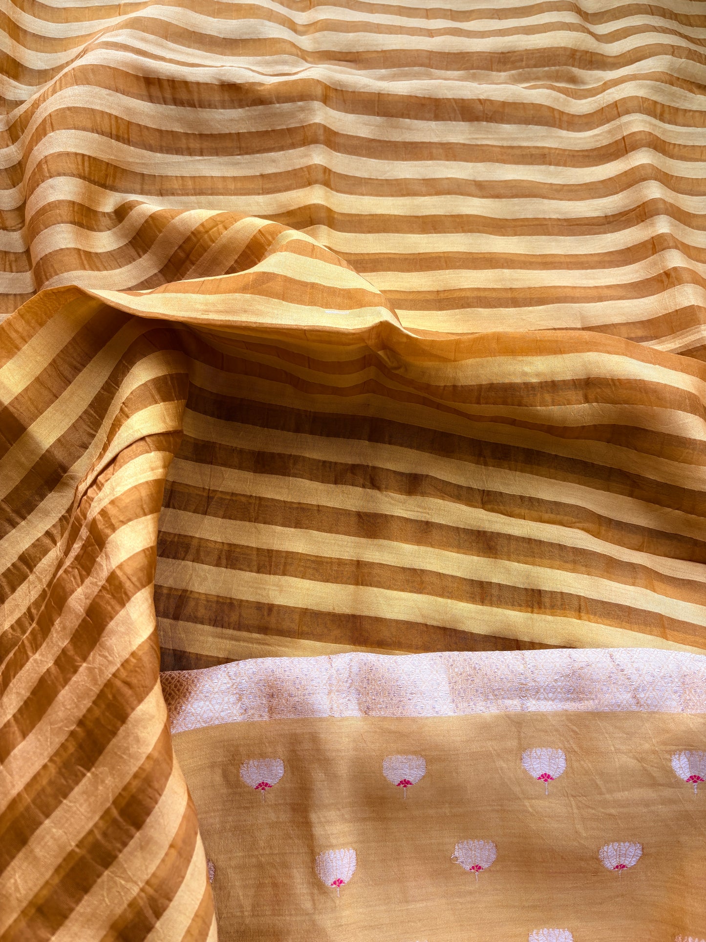 Yellow Chiniya silk suit set