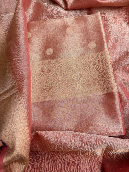 Pink tissue 3 piece suit set