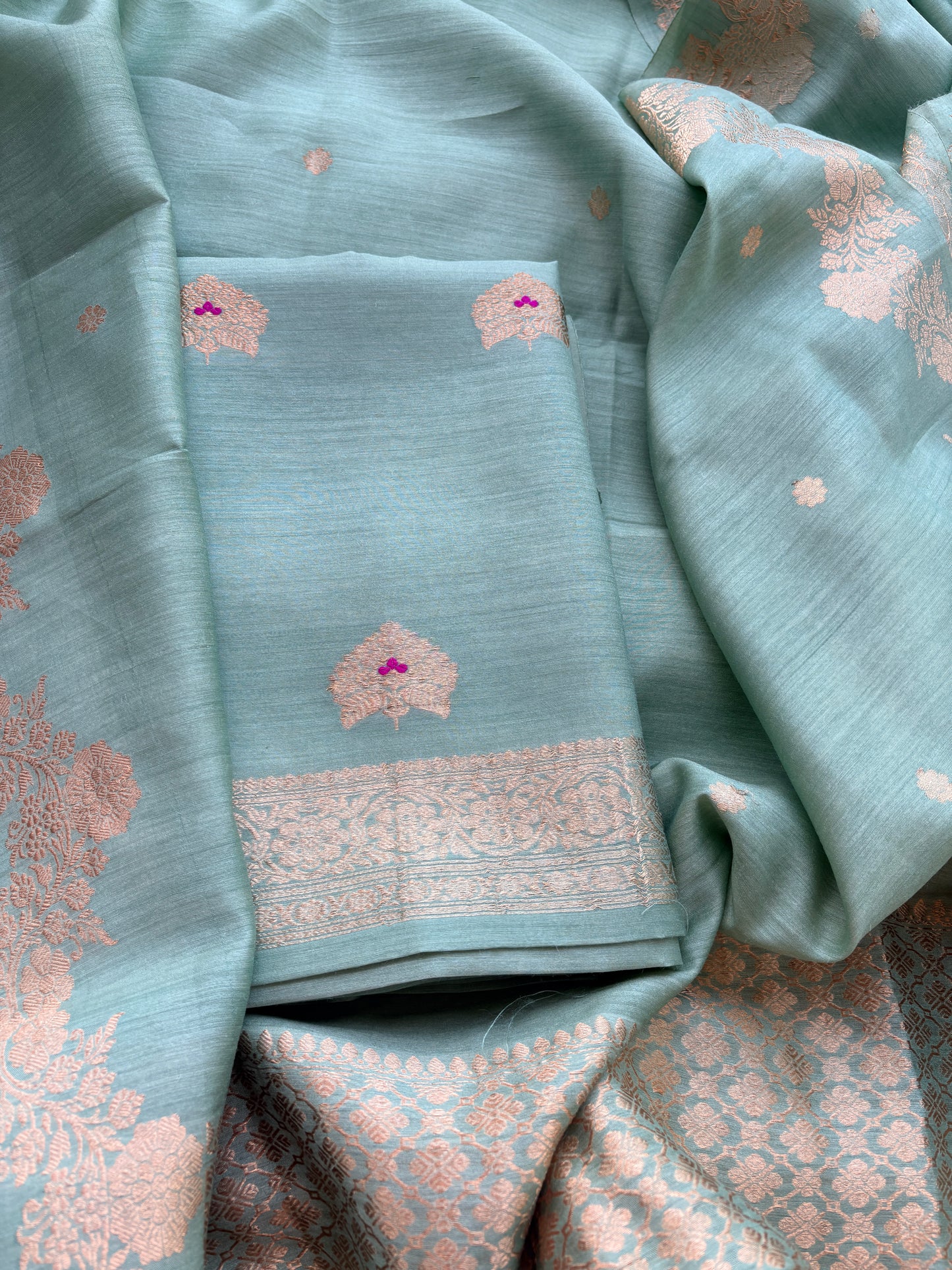 Turq moonga silk suit set ( kadhwa)