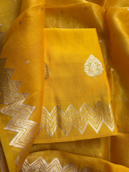 Yellow Chiniya kora suit set