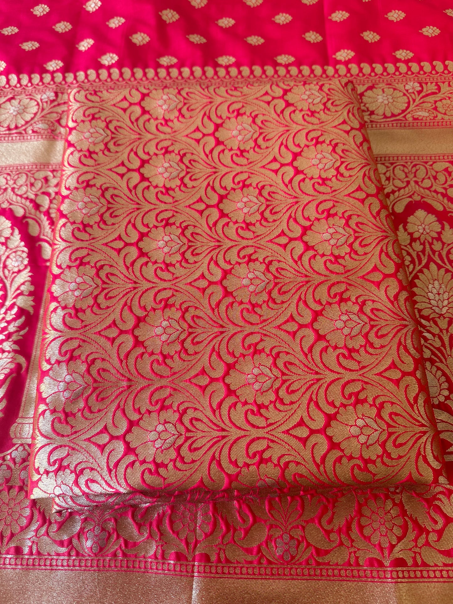 Rani pink mashru brocade suit set