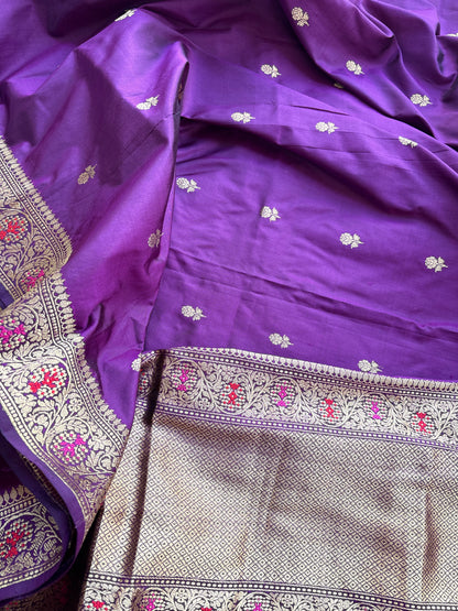 Purple katan by katan meenadar suit set