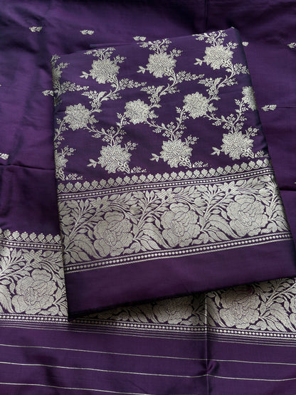 Purple katan by katan silk suit set