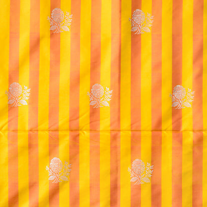 Mustard stripe Katan  fabric