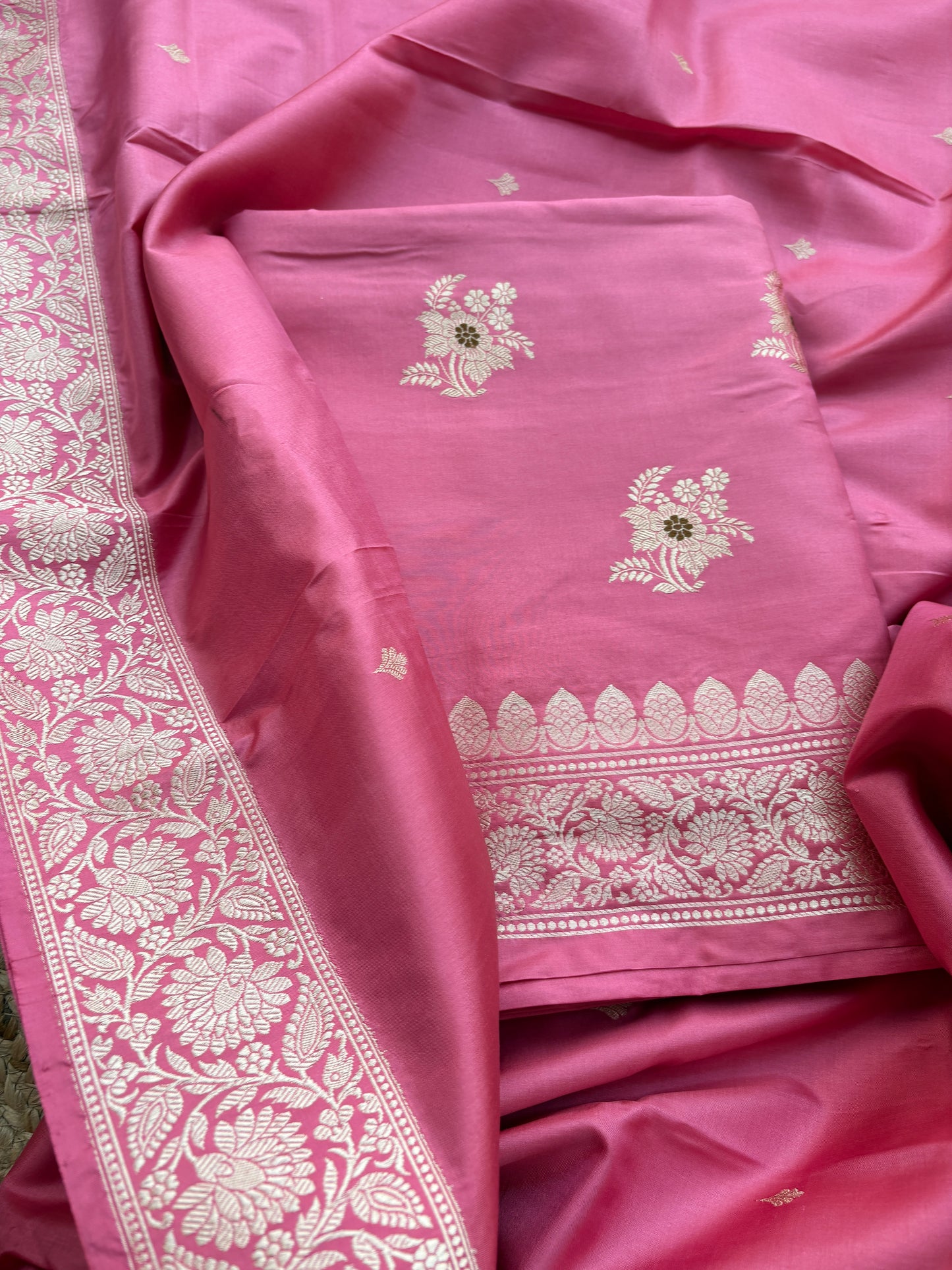 Peach katan by katan  kadhwa suit set