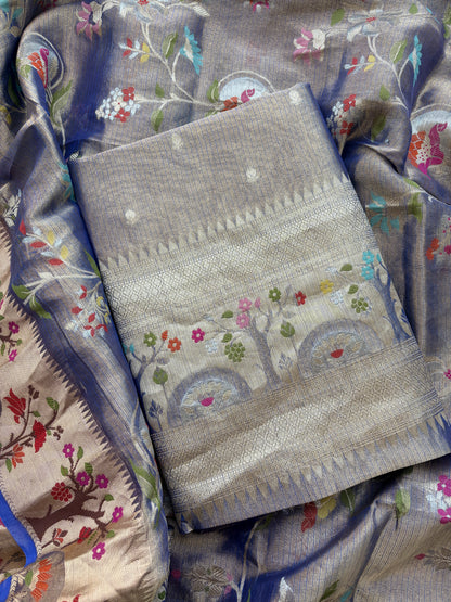 Green tissue meenadar suit set