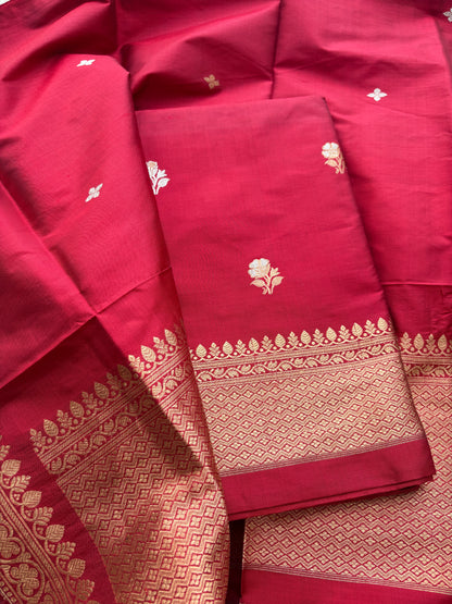 Red katan by katan silk suit set
