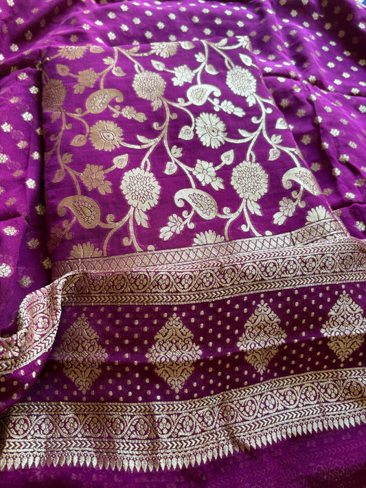 Pure Khaddi georgette 3 piece suit set