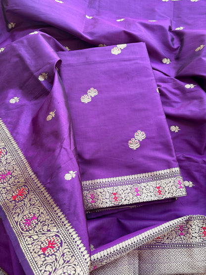 Purple katan by katan meenadar suit set