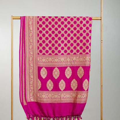 Magenta Pure Khaddi georgette dupatta