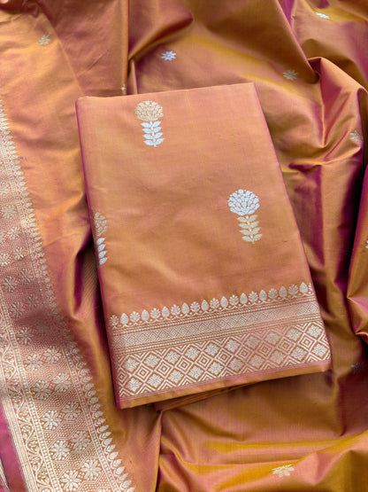 Rust katan by katan silk suit set