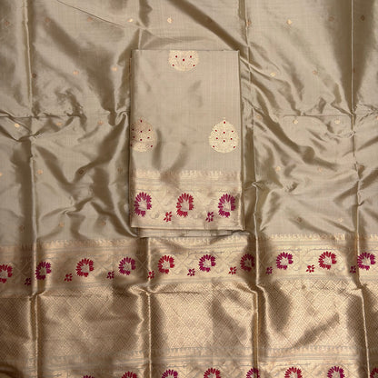 Beige Katan  by Katan paithani suit set