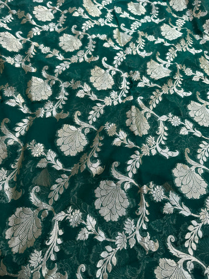 Green khaddi georgette dupatta