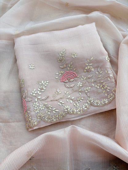 Pink crush tissue pitt work suit set