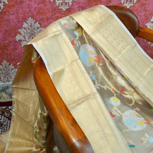 Kota tissue jaal meenadar dupatta