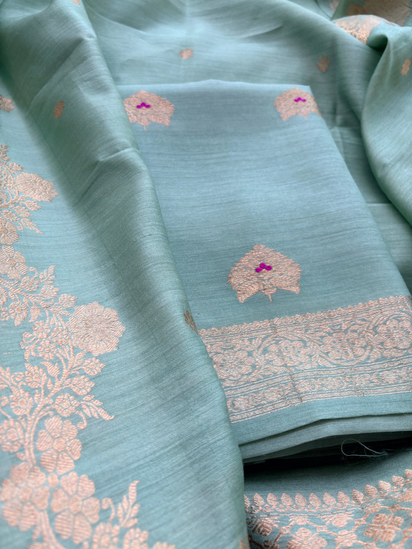 Turq moonga silk suit set ( kadhwa)