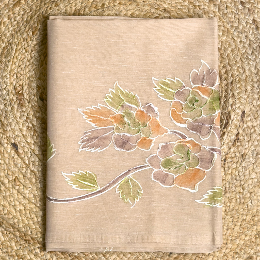 Nude beige linen suit set