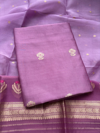 Lavender purple Chiniya silk suit set
