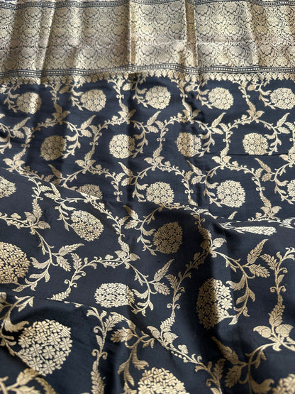 Black katan by katan kadhwa Jaal dupatta