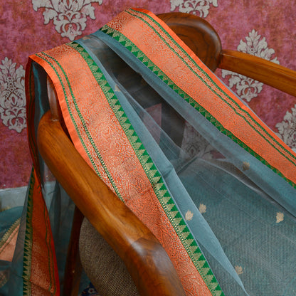 Pure kora tissue kadhwa dupatta