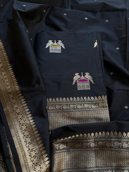 Black katan by katan kadhwa suit set