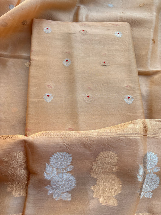 Cream/ beige  kora kadhwa suit set