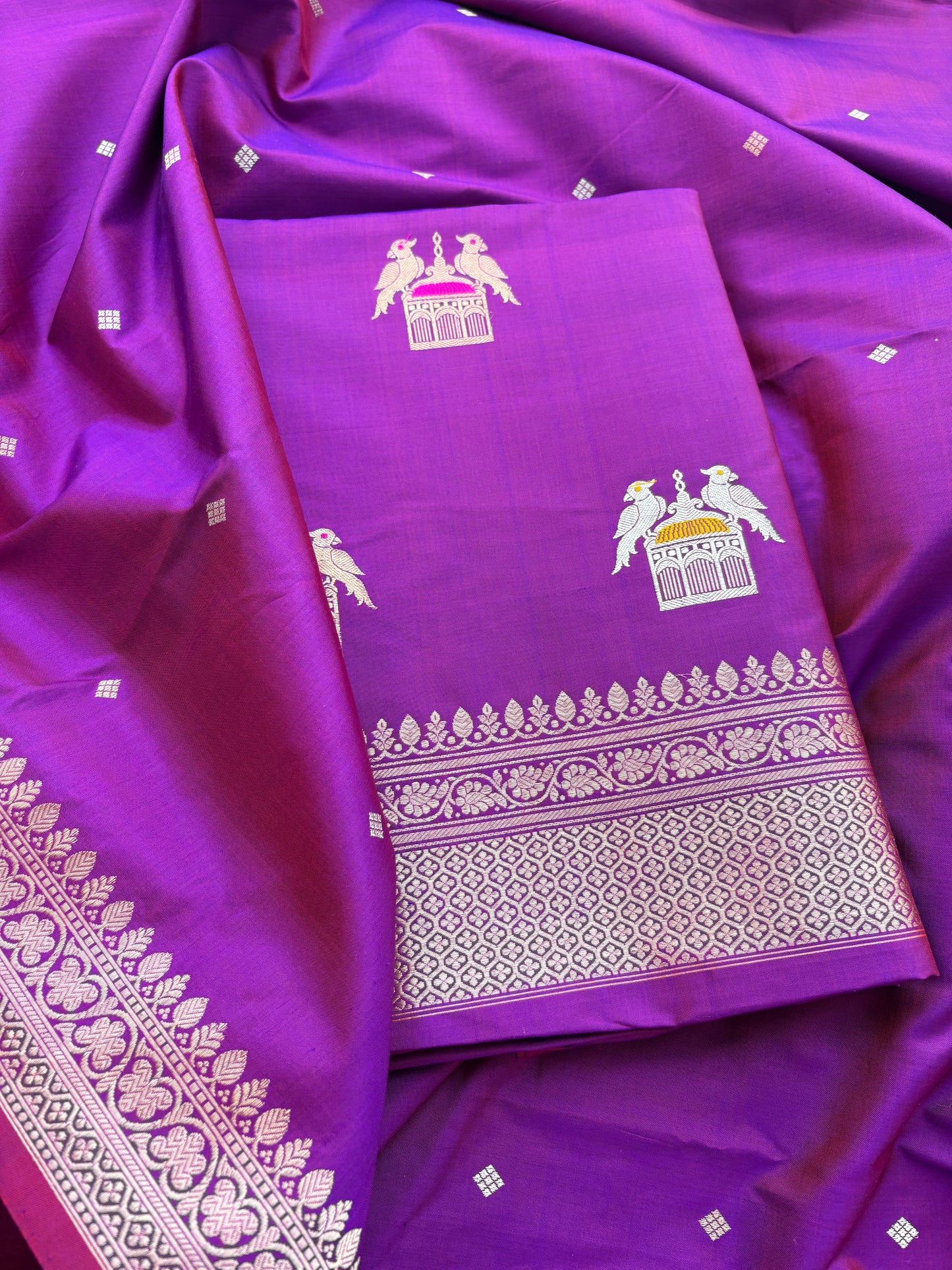 Purple katan by katan kadhwa suit set