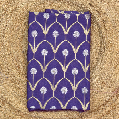 Purple mustard cotton silk suit set
