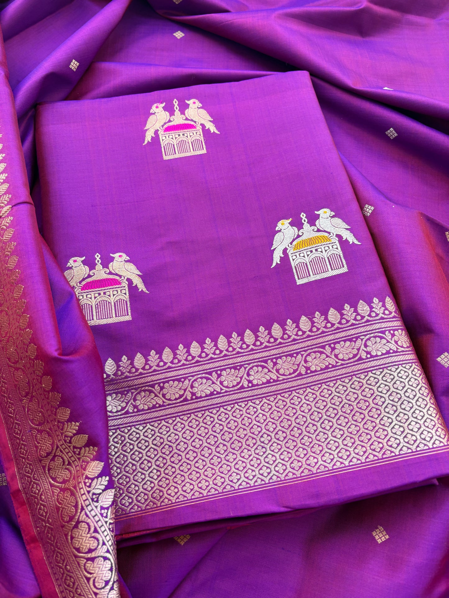 Purple katan by katan kadhwa suit set