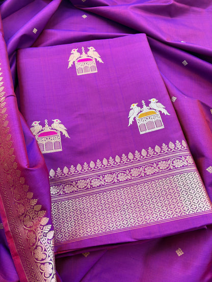 Purple katan by katan kadhwa suit set