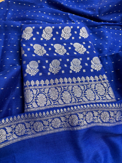 Blue moonga chiffon  3 piece suit set