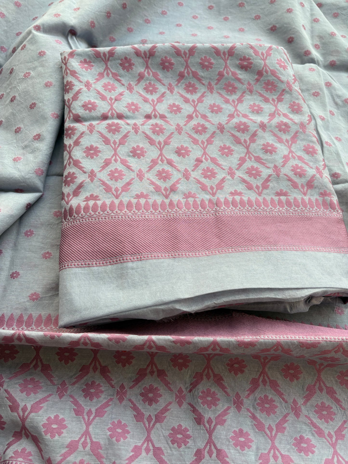 Light blue Chanderi handwoven suit set