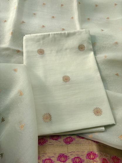 Black moonga silk kadhwa suit set