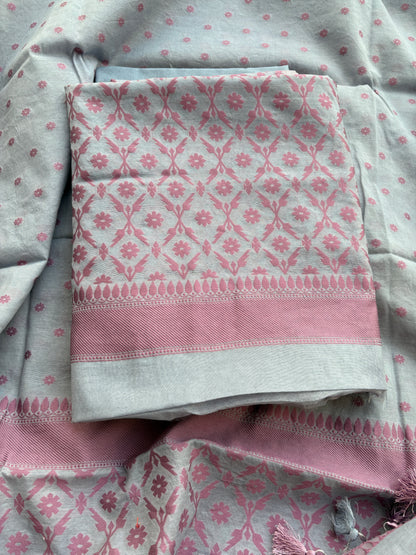 Light blue Chanderi handwoven suit set
