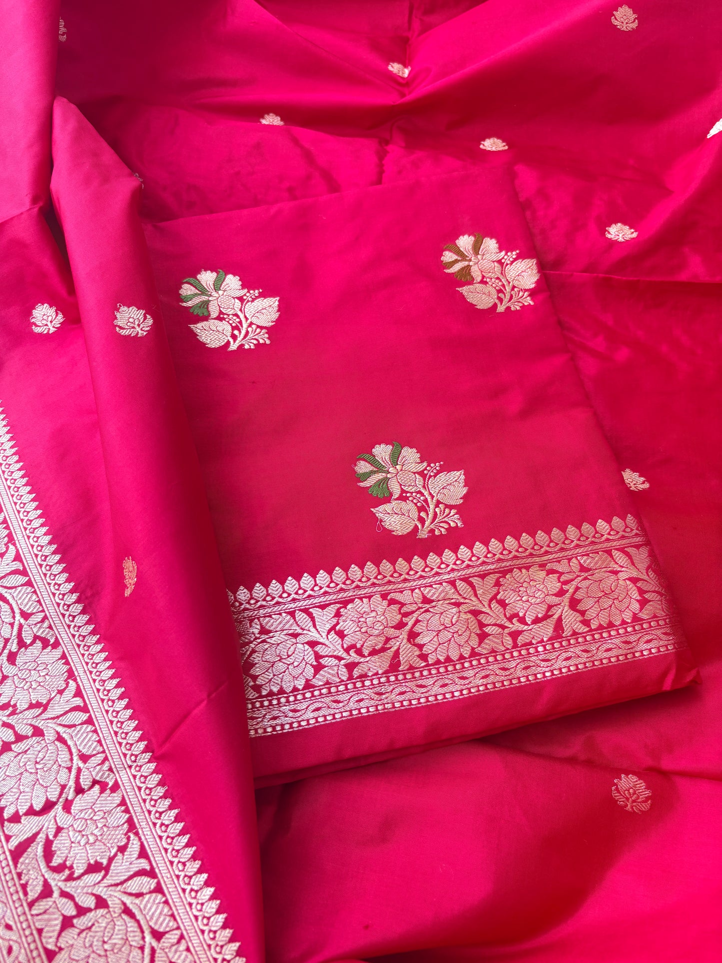 Red Katan by katan meenadar silk suit