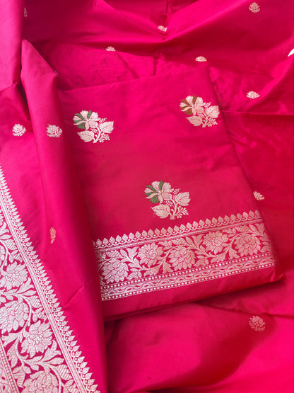 Red Katan by katan meenadar silk suit