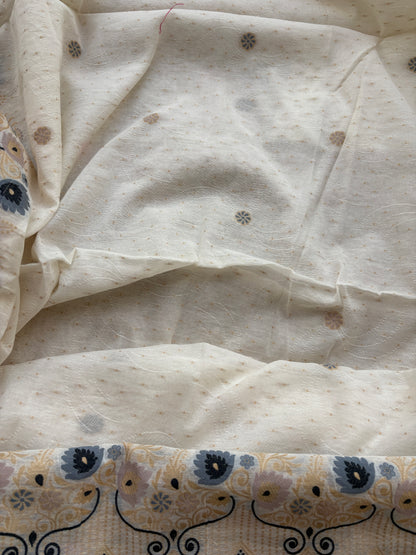 White base meenadar Chanderi suit set