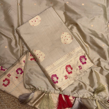 Beige Katan  by Katan paithani suit set